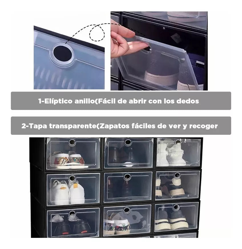 6 Organizadores Zapato Cajones Apilable ZapatoFit™