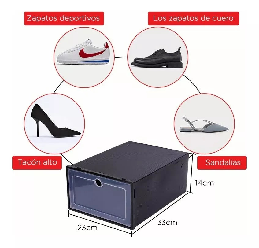 6 Organizadores Zapato Cajones Apilable ZapatoFit™